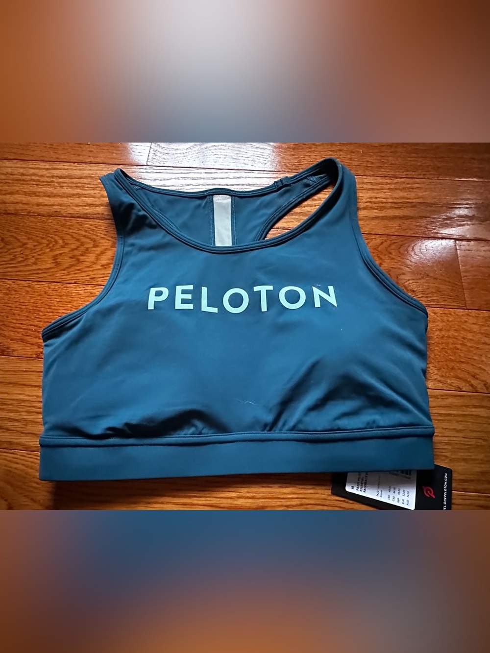 Peloton Women's Teal Athletic Swim Bikini Top
